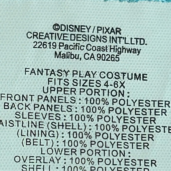 Disney Pixar Brave Merida Classic Costume, Auqa/Gold size 4-6X Disney princess - Picture 6 of 8